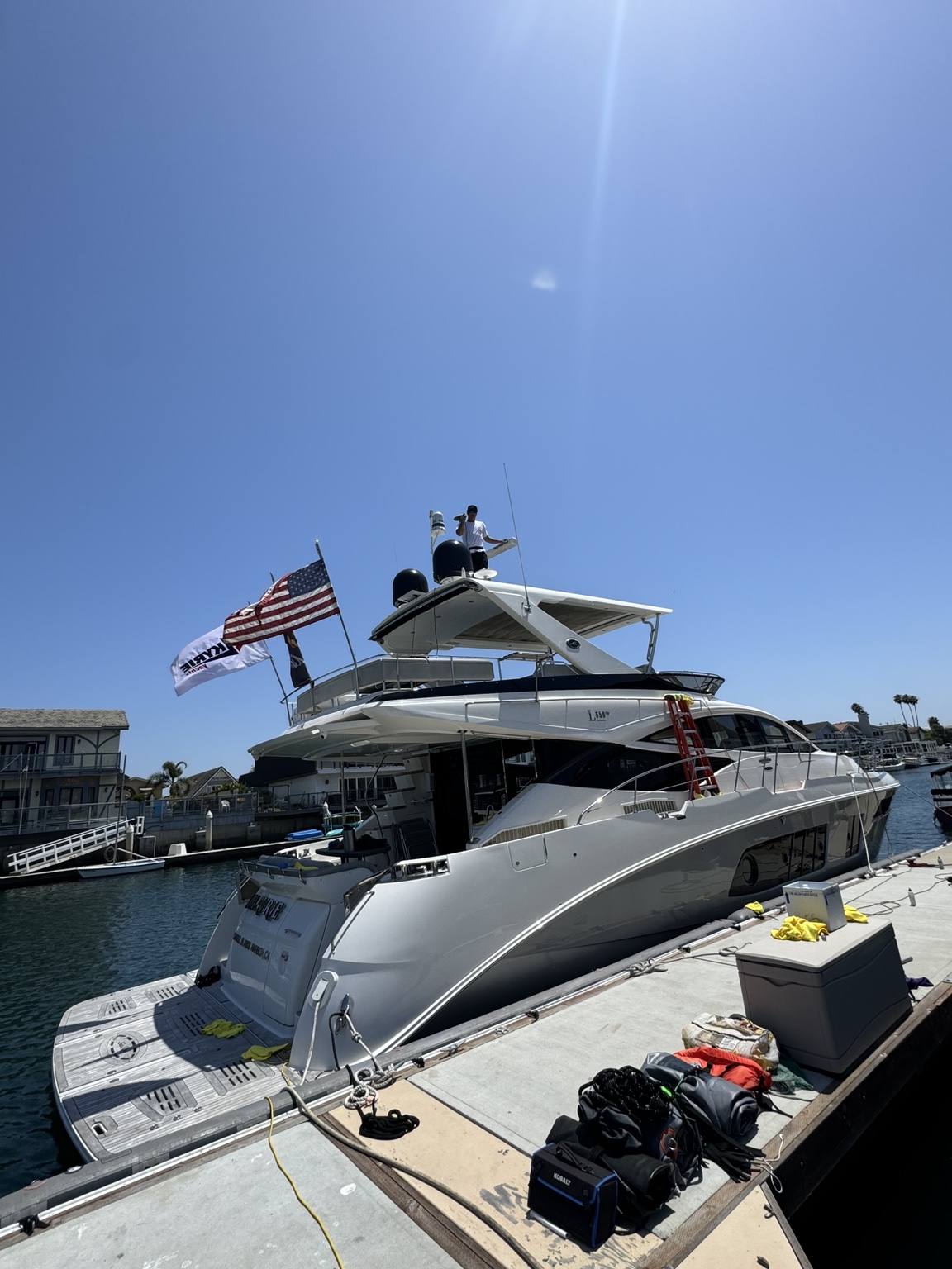 Large yacht cared for by Aqualux